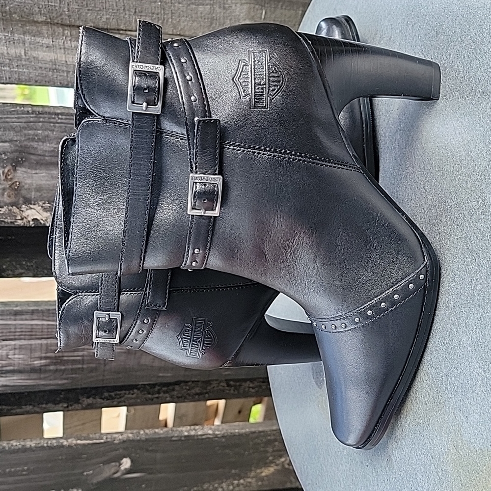 Harley Davidson Genuine Leather  Stefanie Heeled Boot Size 9.5